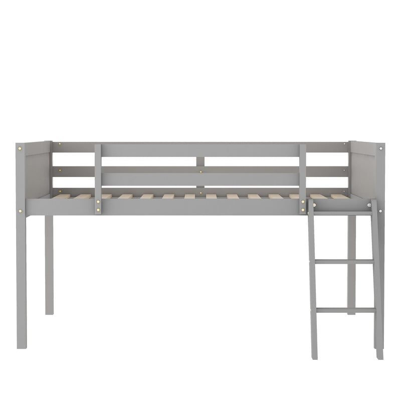 Low Loft Bed With Adjustable Ladder