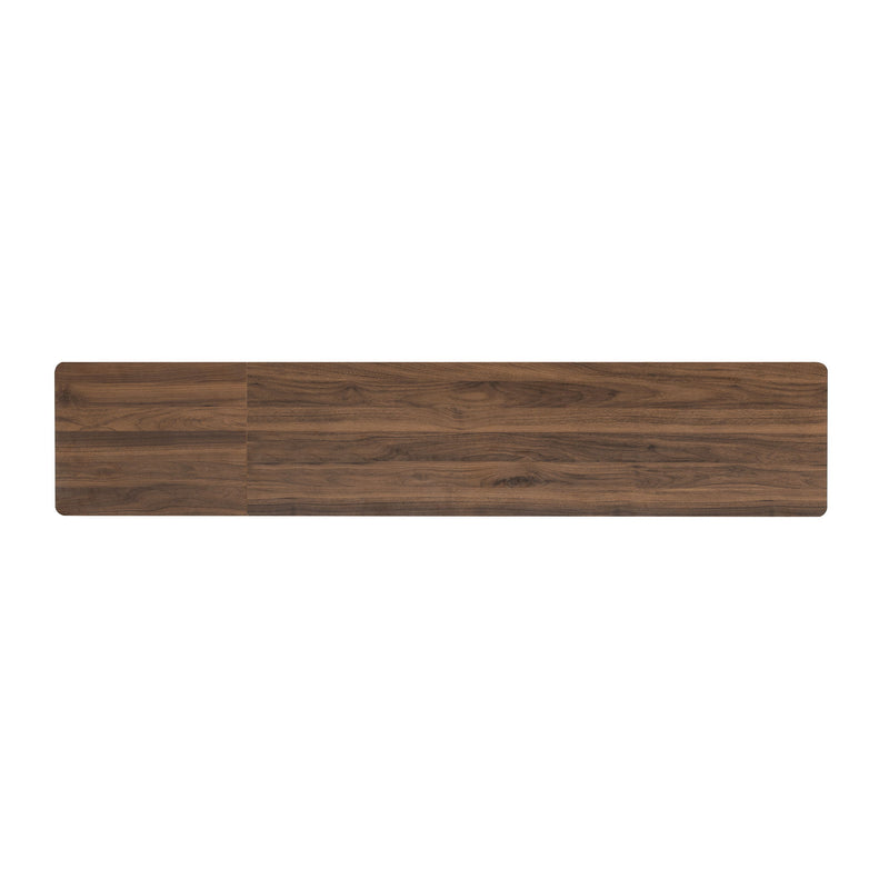 TV Stand For TVs Up To 85" With Soft-Close Doors, Open Shelf, Cable Management - Walnut