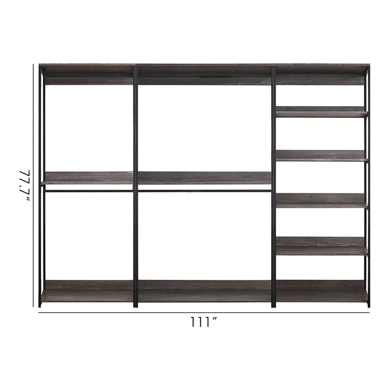 Monica - Walk-In Closet System With Spacious Drawer - Gray