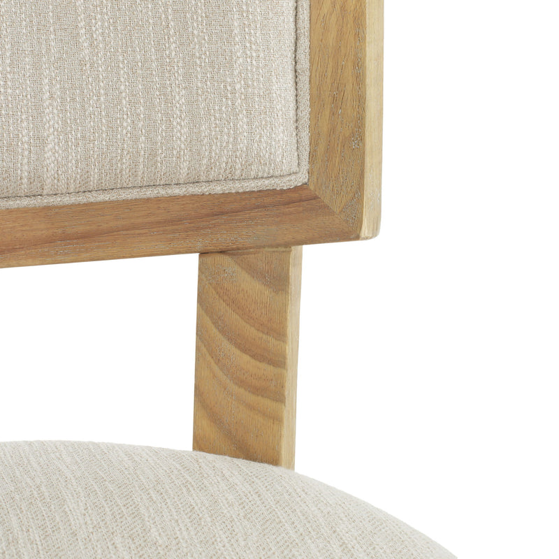 Farmhouse Style Fabric Upholstered Side Dining Chair Set