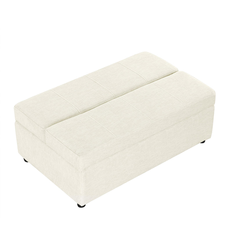 Twin Size Folding Ottoman Sleeper Bed With Mattress Convertible Guest Bed