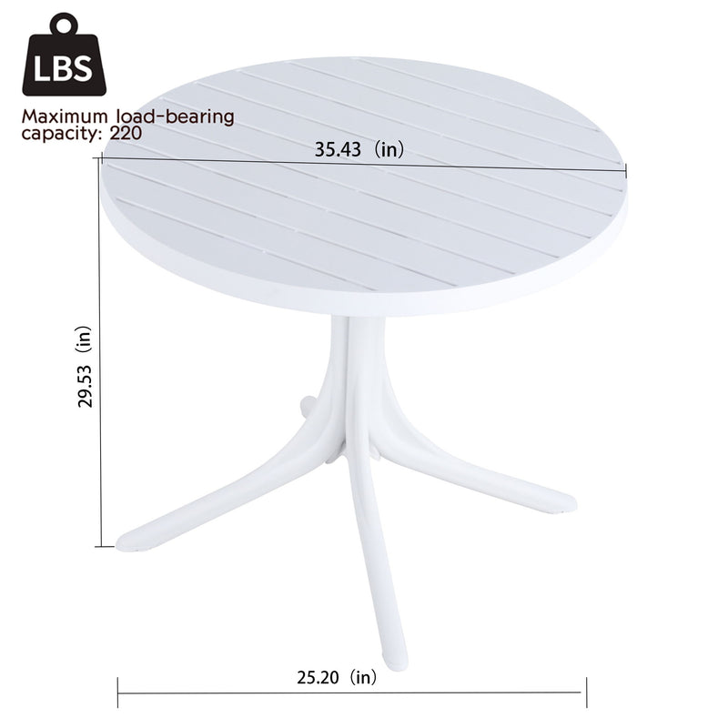 4 Piece Set Of Modern Color Block Designed Single Chairs With Round Table
