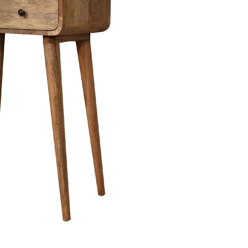 Curved Chestnut Console Table