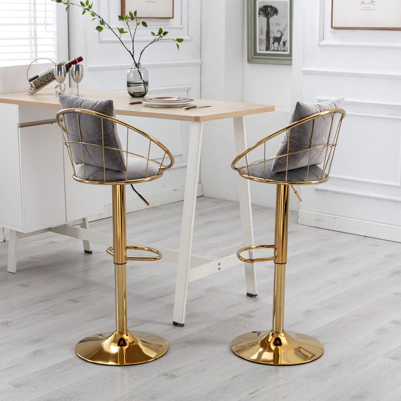 Unique Design Bar Chair, 360 Degree Rotation, Adjustable Height, Suitable For Dining Room And Bar