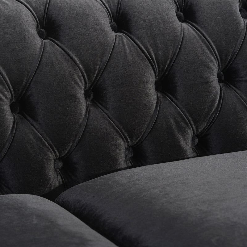 Chesterfield Style 3 Seater Sofa With Deep Button Tufting
