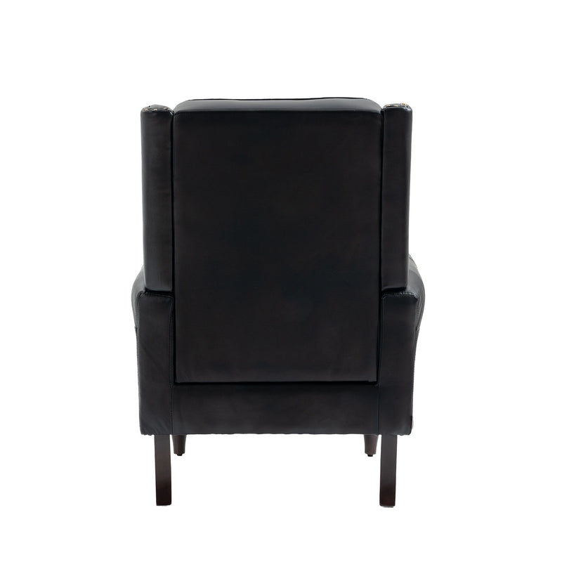 Modern Accent Armchair With Sturdy Wood Legs