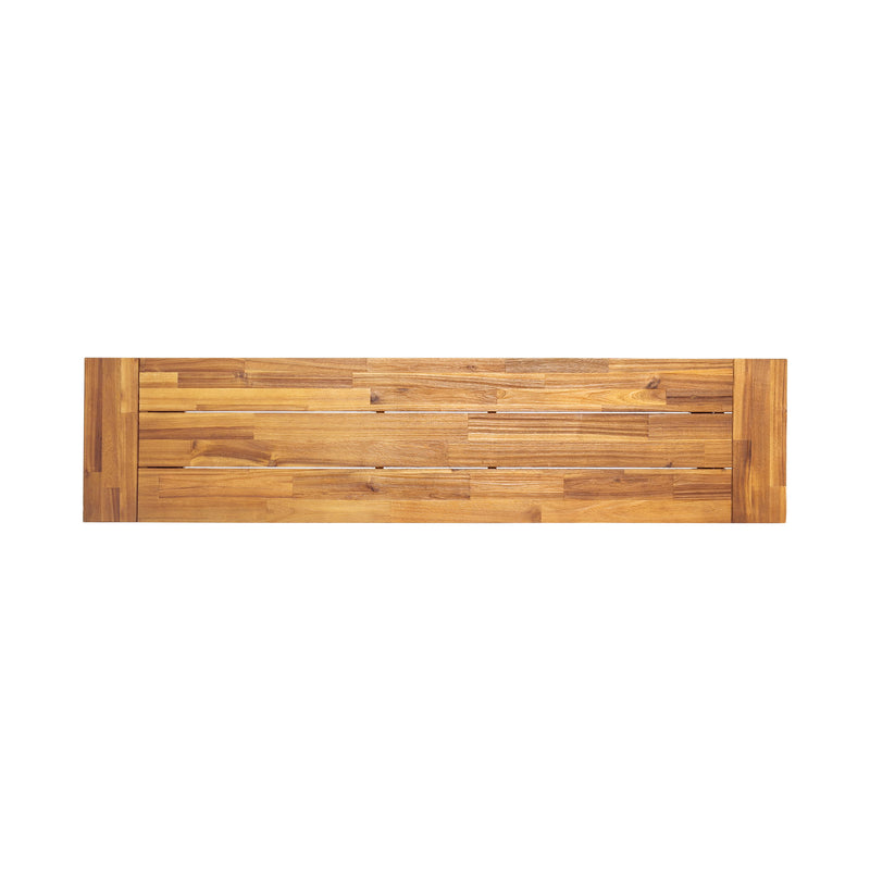 Tranquilizer - Outdoor Acacia Wood Bench With Slat Panel Design