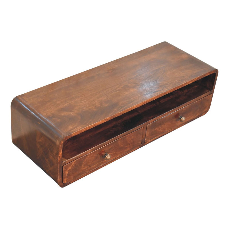 Floating Open Console - Walnut