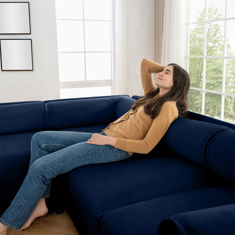 Contemporary Elegant Sofa With Storage And Ottoman