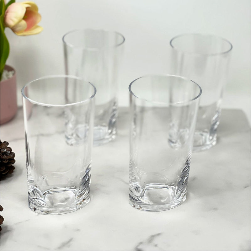 Halo - Leading Ware Oval Tritan Glasses (Set of 4) Hi Ball 15Oz Plastic Bpa Free - Clear
