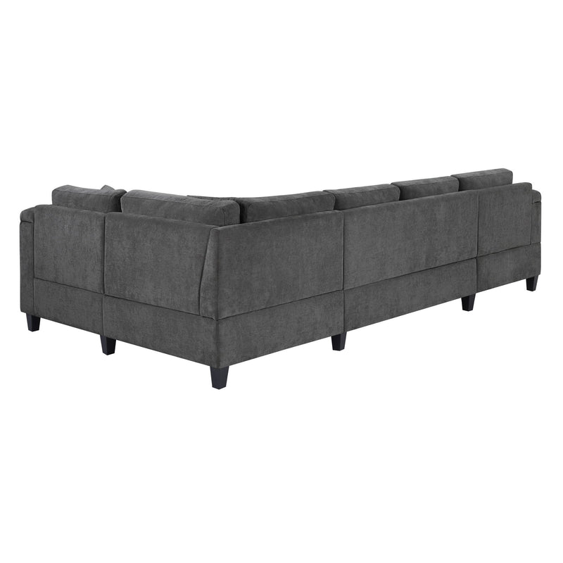 U Shaped Sectional Sofa, Corner Living Room Couch With Built In Cup Holders, Storage, USB Ports