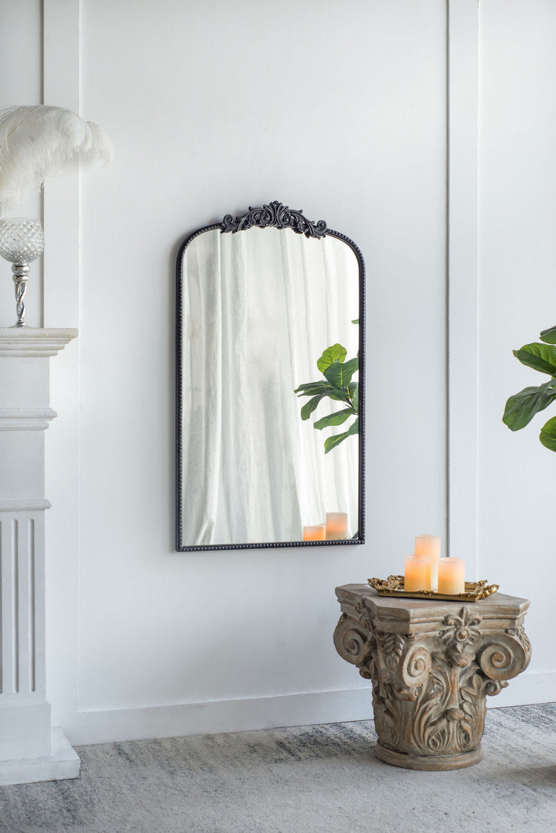 Arch Mirror, Baroque Inspired Wall Decor For Bathroom, Bedroom, Living Room