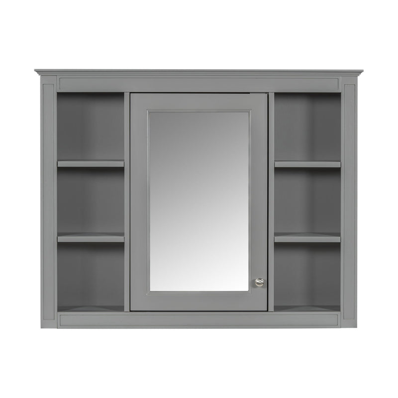 Bathroom Vanity With Mirror Cabinet, Single Sink With 2 Soft Closing Doors And 4 Drawers