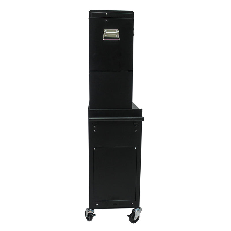 6 Drawer Lockable Tool Cabinet On Wheels, Steel Rolling Tool Chest With Detachable Toolbox