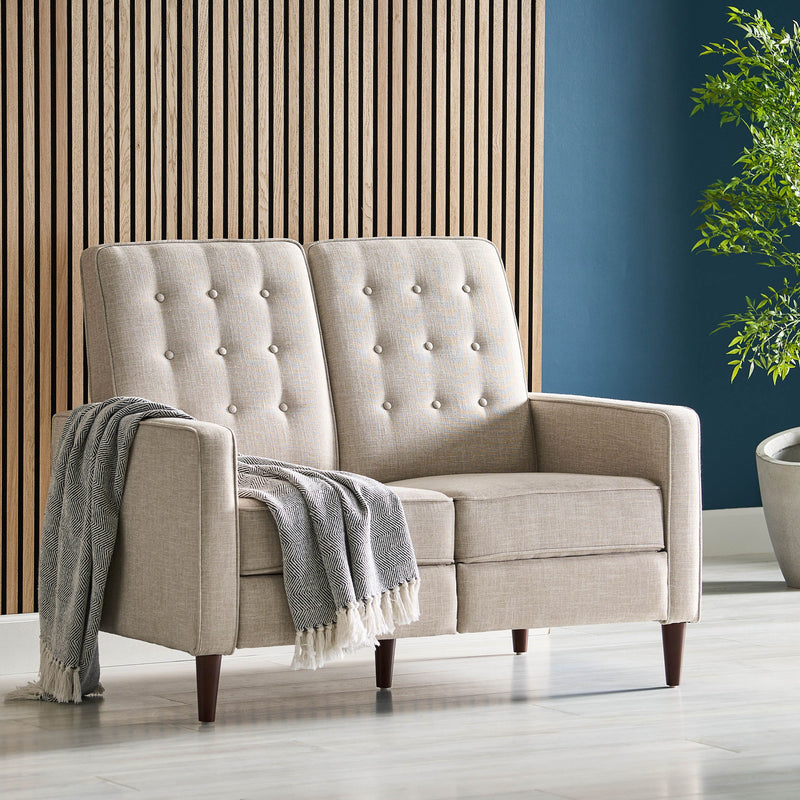 Manville - Contemporary Tufted Loveseat Pushback Recliner