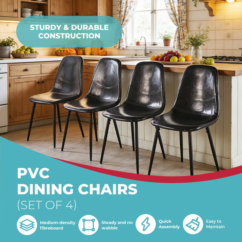 Dining Chairs (Set of 4) - Black