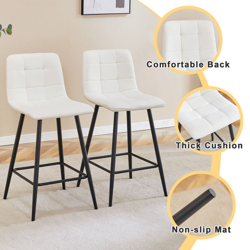 Bar Chair Set Comfortable With Metal Legs And Ergonomic Design