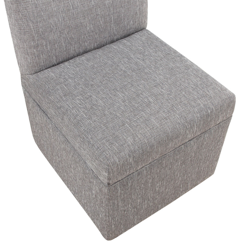 Della - Upholstered Castered Chair - Gray