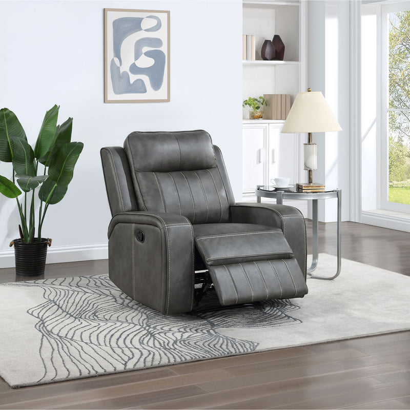 Forrest - Recliner Chair With Tufted Upholstery - Gray