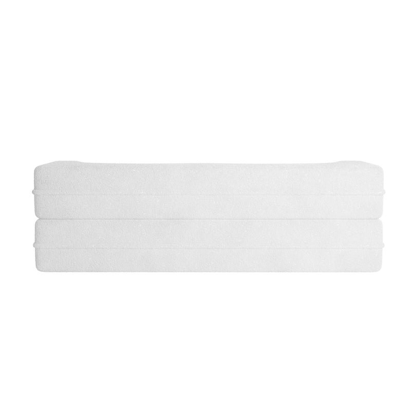 Modern Floor Sofa, With 2 Pillows, Convertible Teddy Fabric Foam Filled Bed