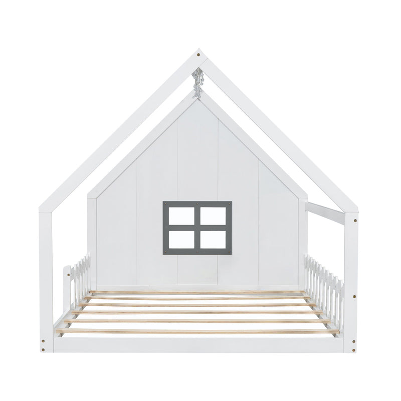 House Bed With Window And Fence