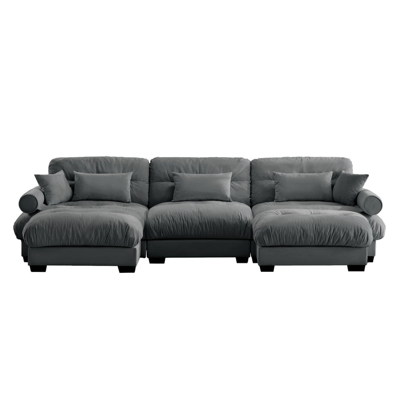 Super Comfort Oversized Modular Sectional Sofa With Movable Ottoman