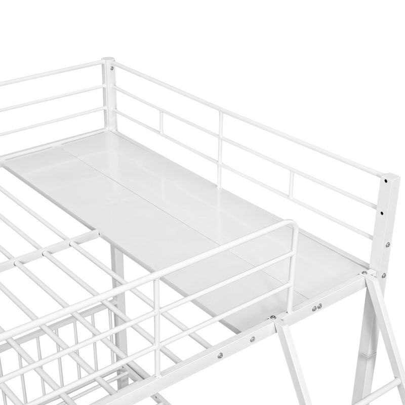 Triple Bunk Bed With Drawers And Guardrails