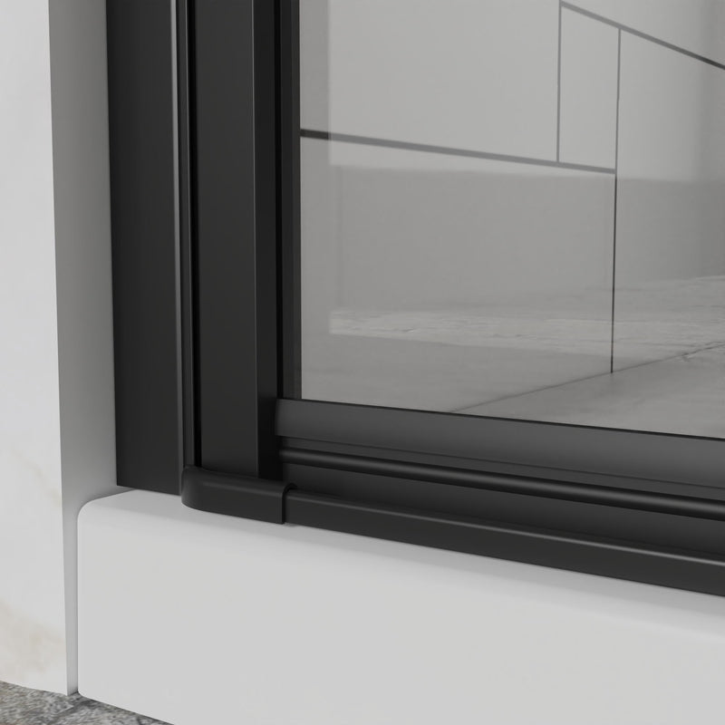 Bifold Frameless Shower Door With Tempered Clear Glass