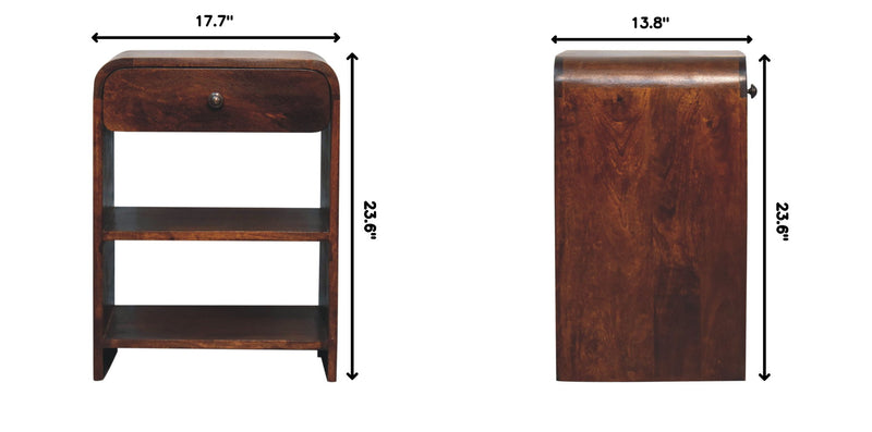 Arvessa - Open Bedside Table - Dark Brown
