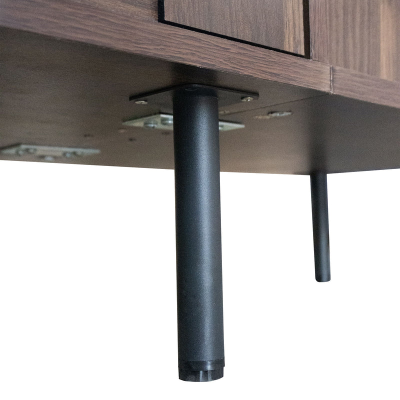 78" TV Stand With Storage Cabinets For Living Room - Walnut