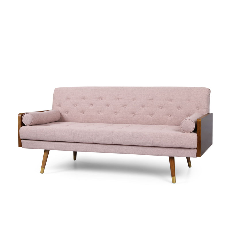 Aidan - Mid Century Modern Tufted Fabric Sofa