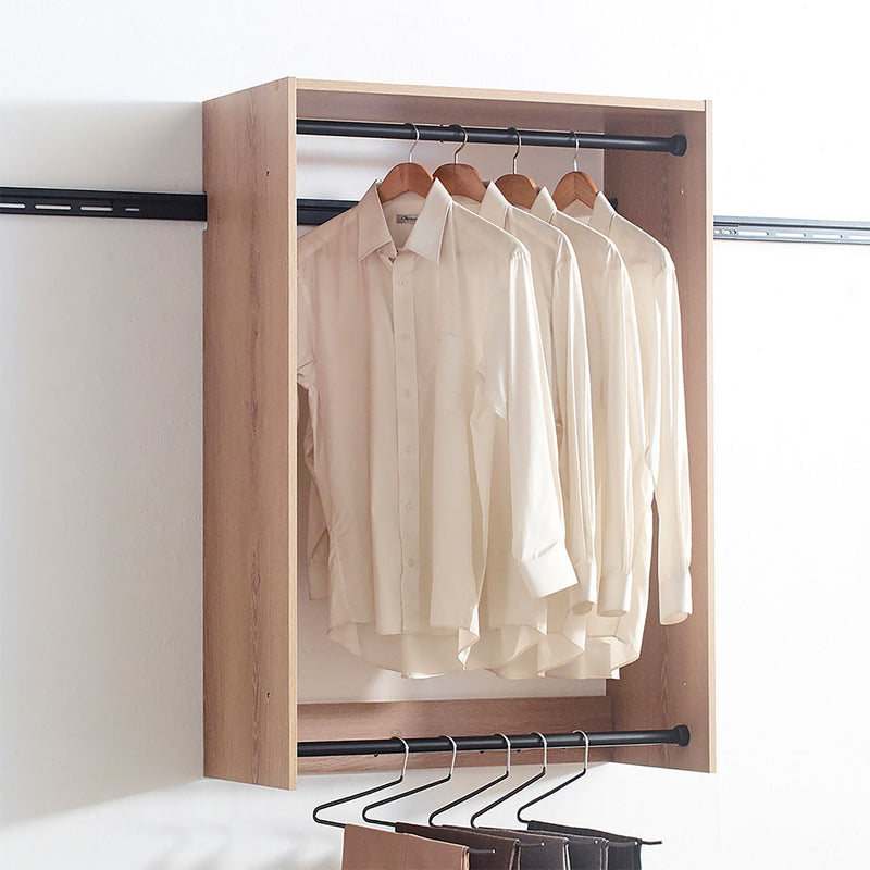 Devi - Wall Mounted Wood Closet System With Modular Units