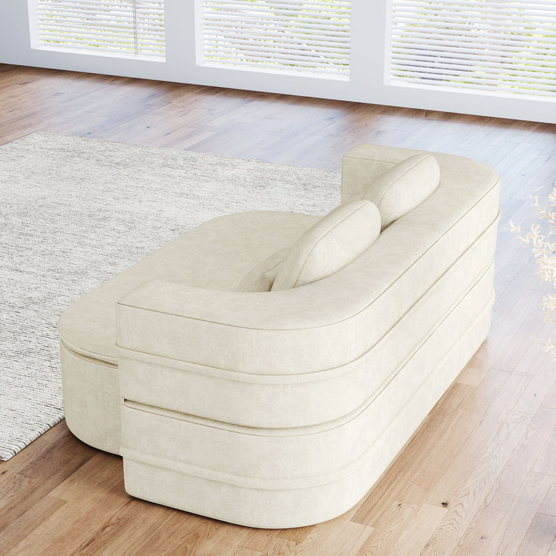 2 In 1 Foldable Sofa Bed With Multi Functional Blanket, Floor Lounge Sofa