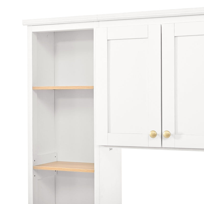 Computer Desk With Hutch, Workstation With Desk Grommet & Keyboard Tray