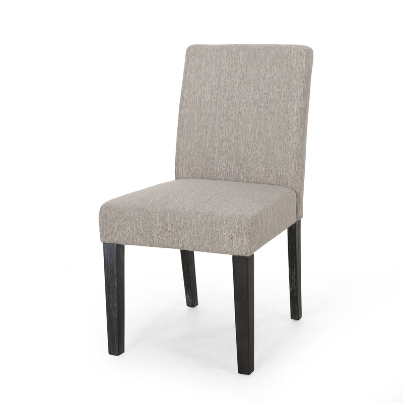 Contemporary Dining Chair With Upholstered Seating And Tapered Legs