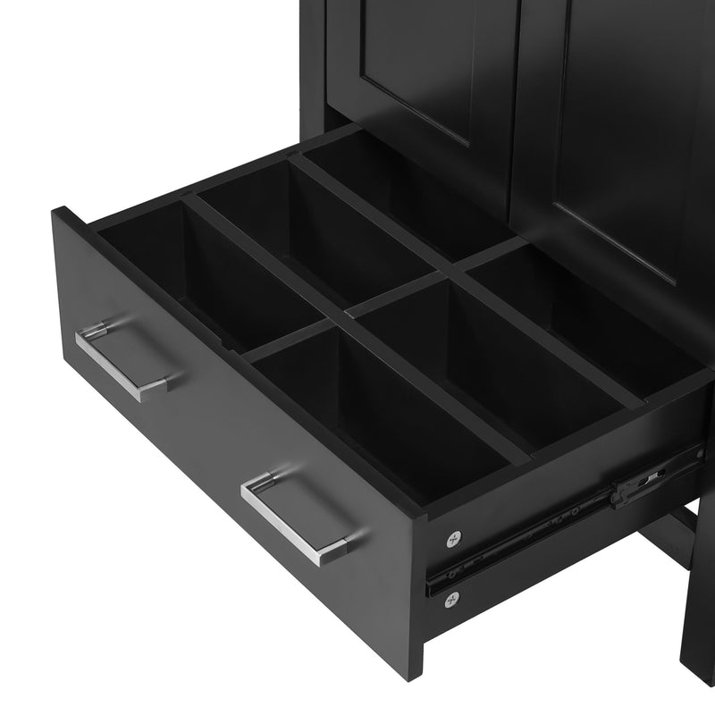 Bathroom Vanity With Integrated Undermount Ceramic Sink, 2 Doors And 1 Drawer, Soft Close Hinges