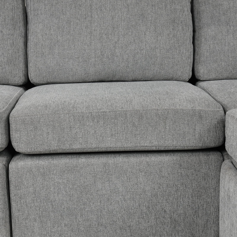 Modern 2 Seater Loveseat Sofa With Pull-Out Bed, Fabric, Built-In USB Ports & Cup Holders
