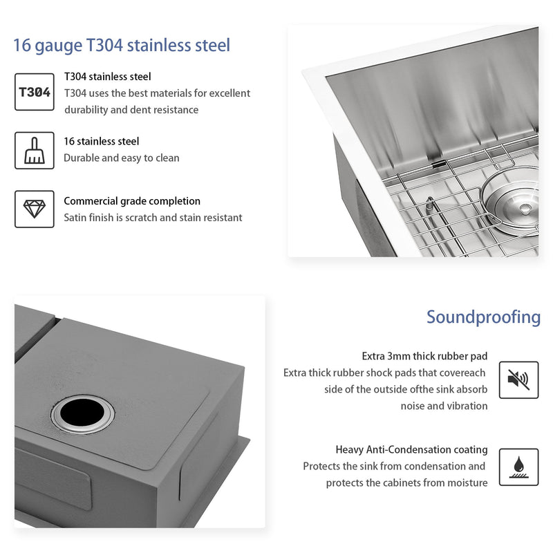 Modern Double Bowl Undermount Sink Design With 10" Deep Basins