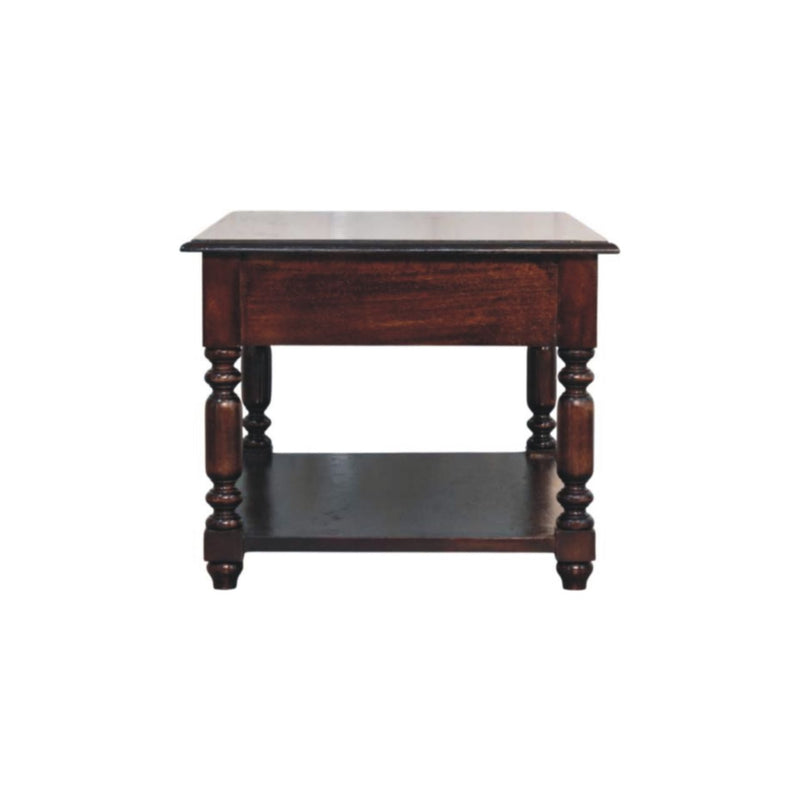 Turned Legs Drawer Table