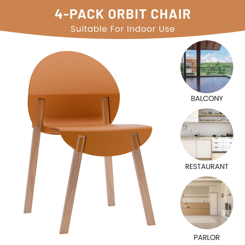 4 Piece Set Of Single Chairs With A Folding Square Table