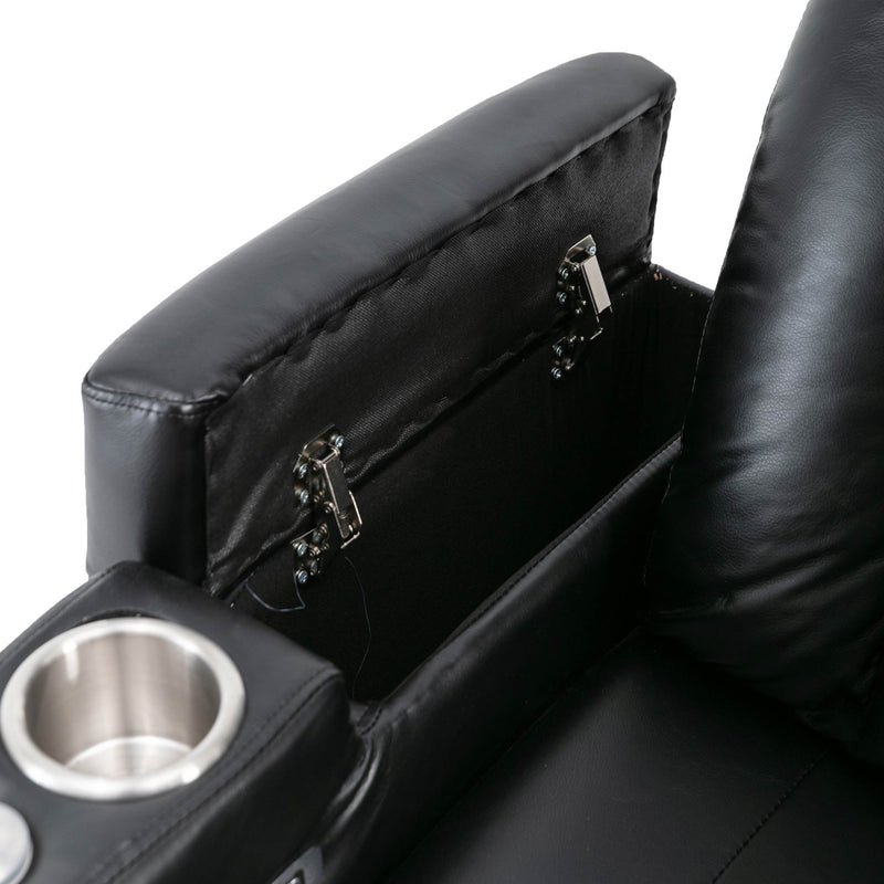 Power Recliner & Storage Arms, Cupholders, Swivel Tray Table And Cell Phone Stand