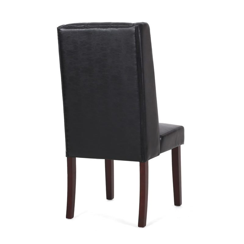 Sophisticated Tufted Dining Chair With High Back Design