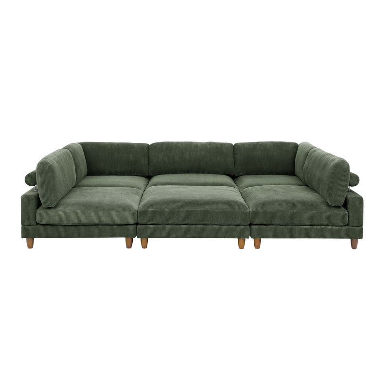 Modern Modular Sectional With Adjustable Back Support