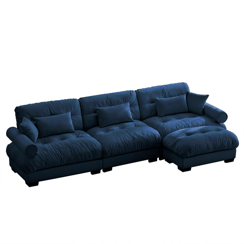 Super Comfort Oversized Modular Sectional Sofa With Movable Ottoman