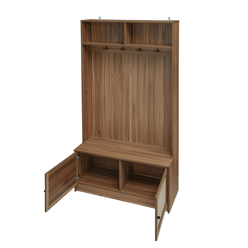 Modern Storage Closet For Bedroom, Entryway, Or Living Room - Walnut