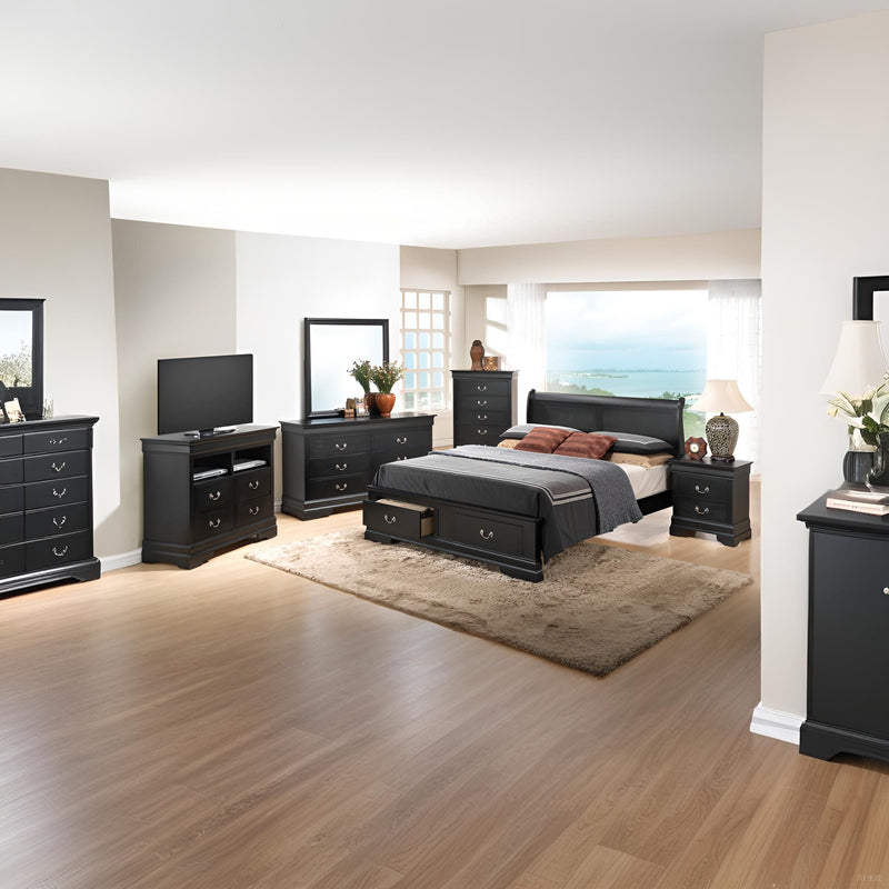 Upholstered Panel Sleigh Bed Design