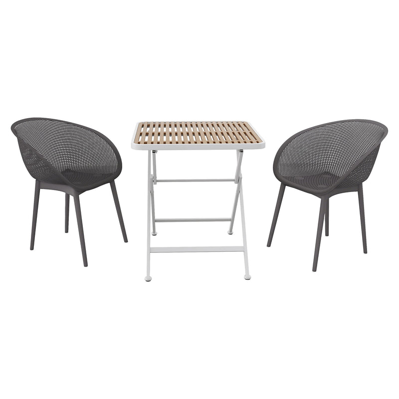 2 Pack Lounge Chair Set & Folding Square Table