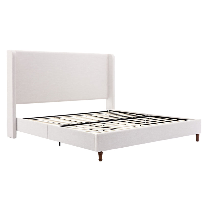 Harper - Tall Headboard Upholstered Bed / High Headboard / Elegant Simplicity / No Box Spring Needed