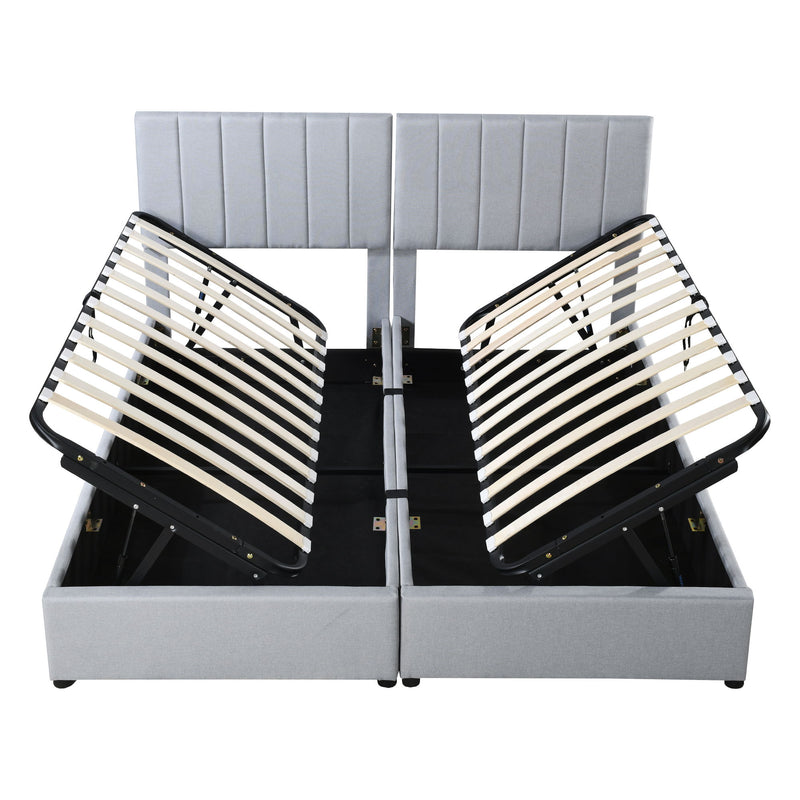 Upholstered Platform Bed With A Hydraulic Storage System