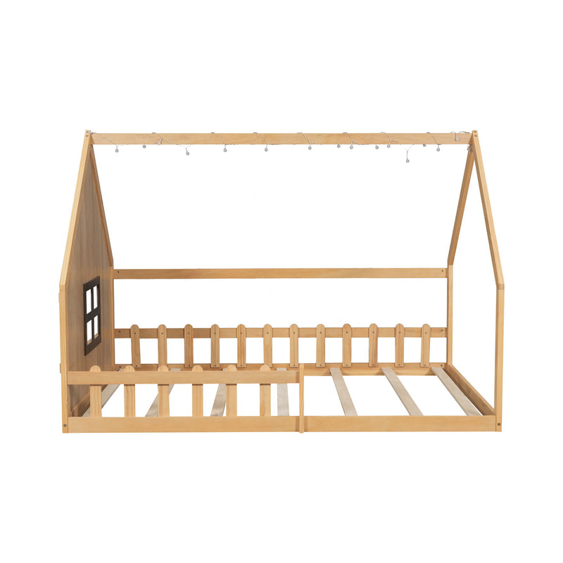 House Bed With Window And Fence